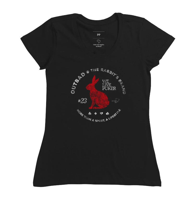 CAMISETA 100% ALGODÃO OUTBAD CARIMBO - FEMININA