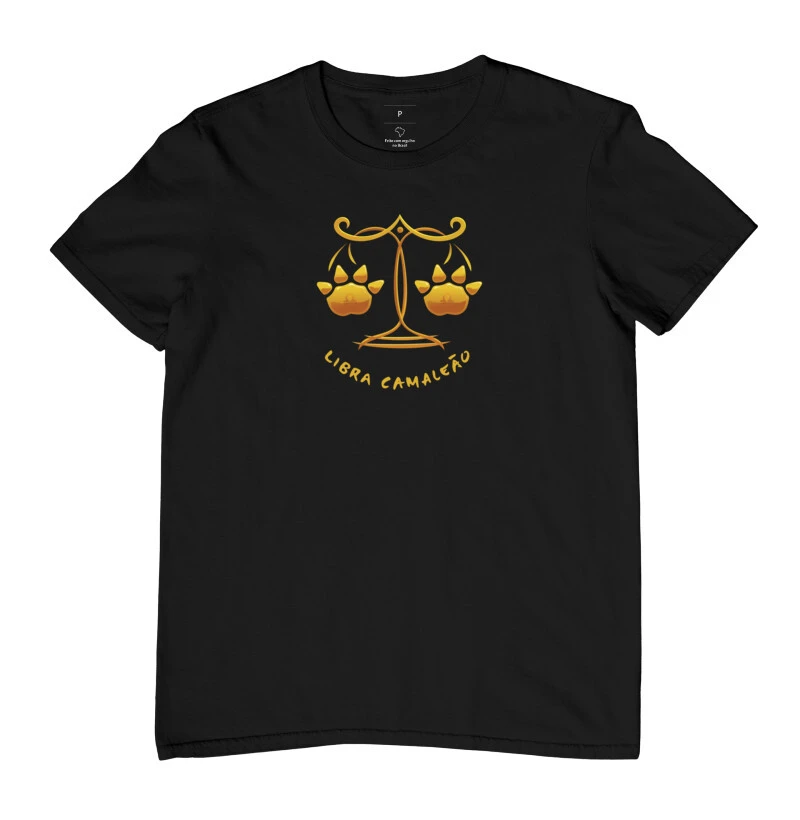 Camiseta Masculina Camaleão Signos - Libra