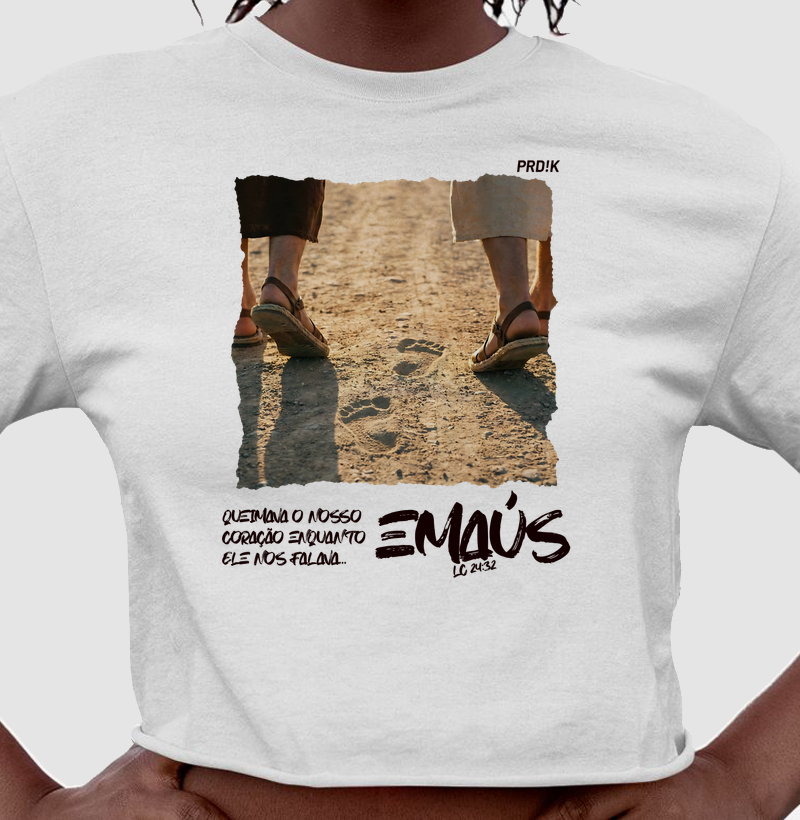 Cropped Algodão com Estampa - Emaús