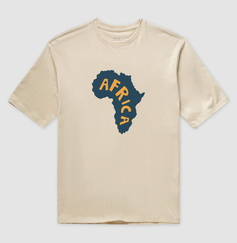 Camiseta Animalis Oversized Africa Maps 100% Algodão