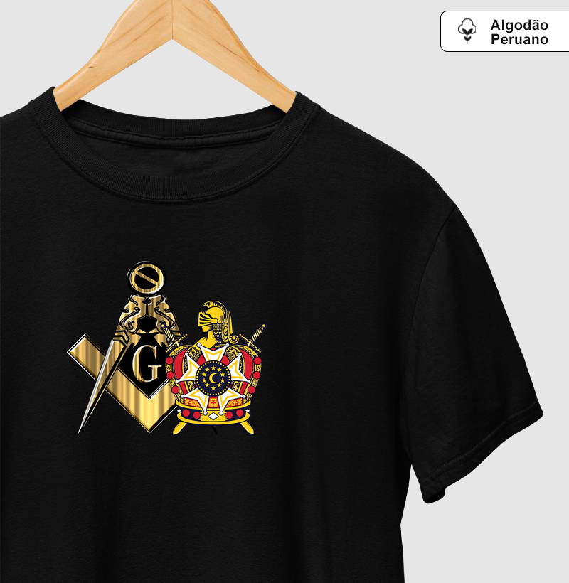 Camiseta Algodão Peruano Maçonaria e DeMolay - Mr. GADU