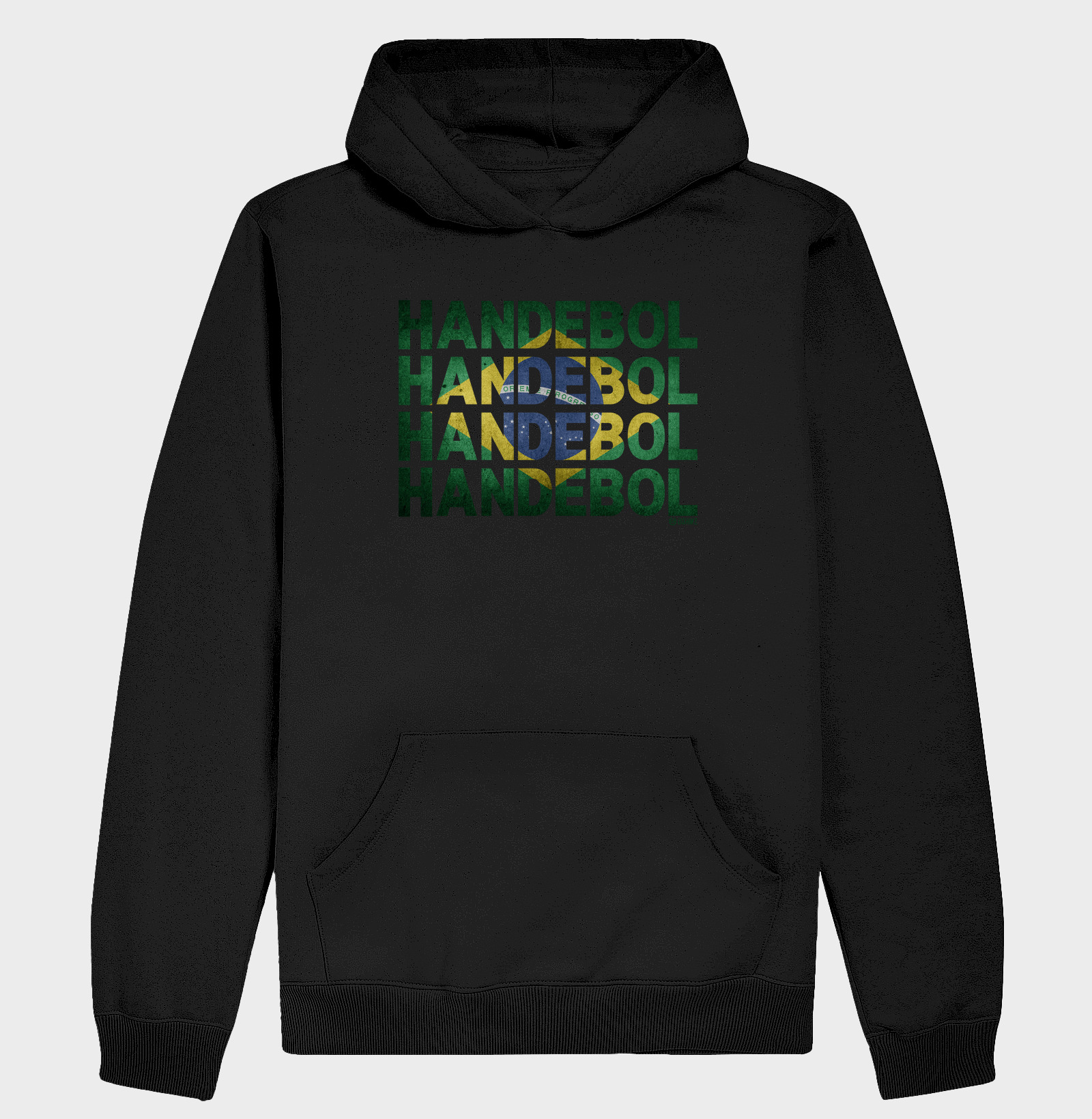  Hoodie Slim Moletom- Handebol bandeira do Brasil degradê 