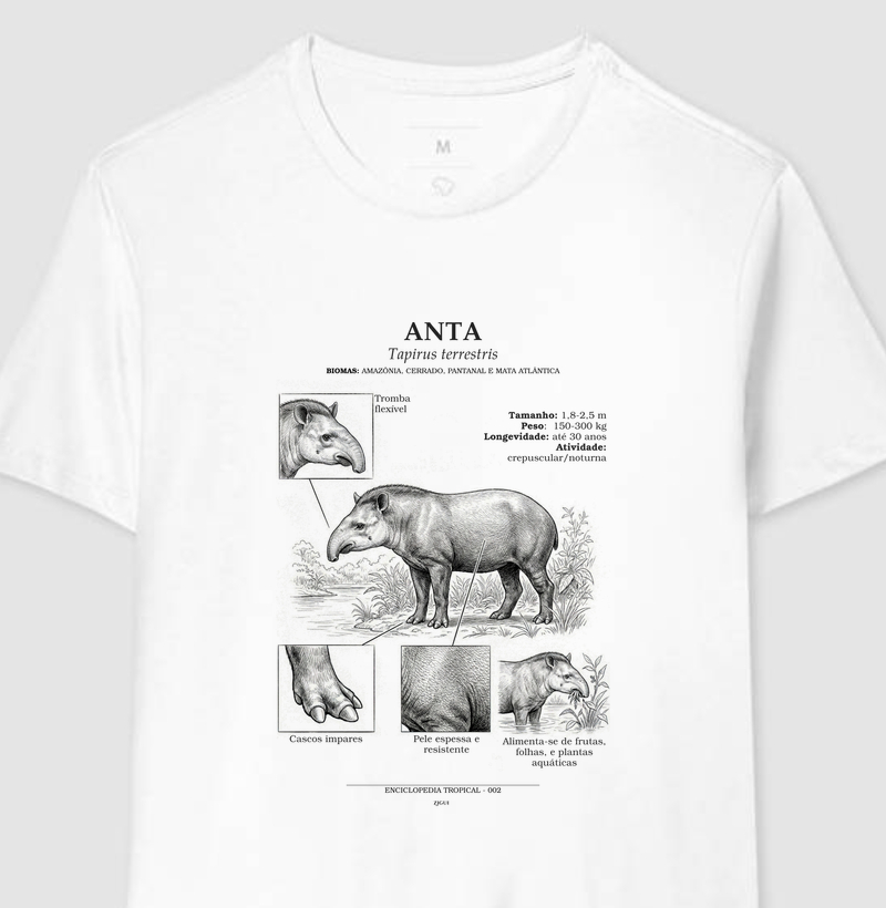 Camiseta Anta Brasileira Vintage | Coleção Enciclopédia Tropical