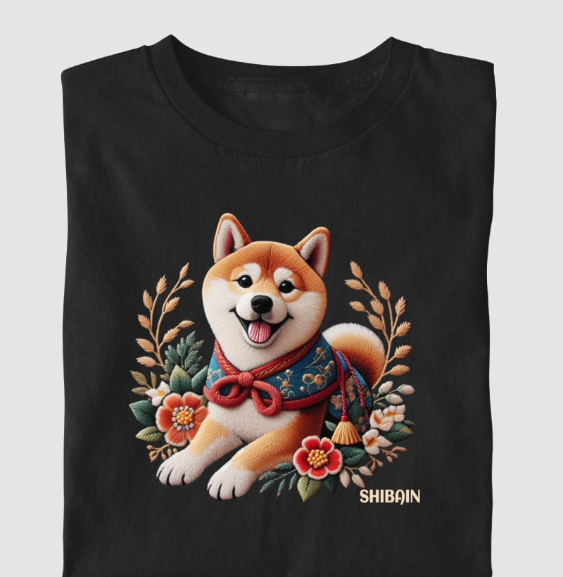 Shiba imita bordado