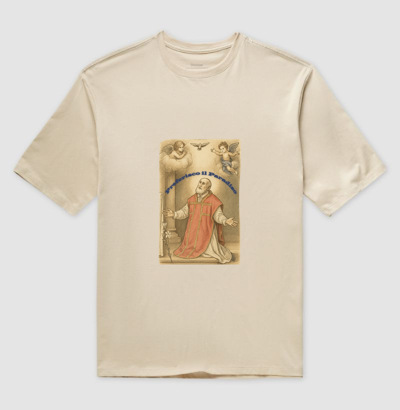 Camiseta Oversized Preferisco il Paradiso
