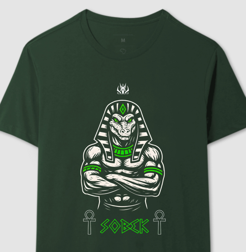 Camiseta - Sobek (Arte Linocut)