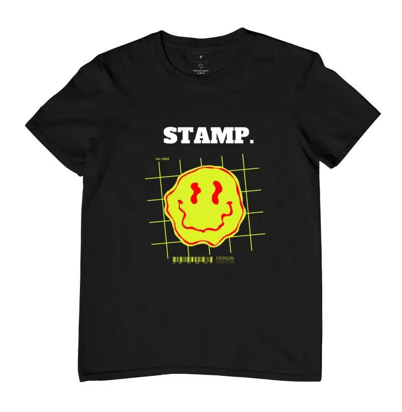 CAMISETA STAMP. GREEN SMILE - MASCULINA