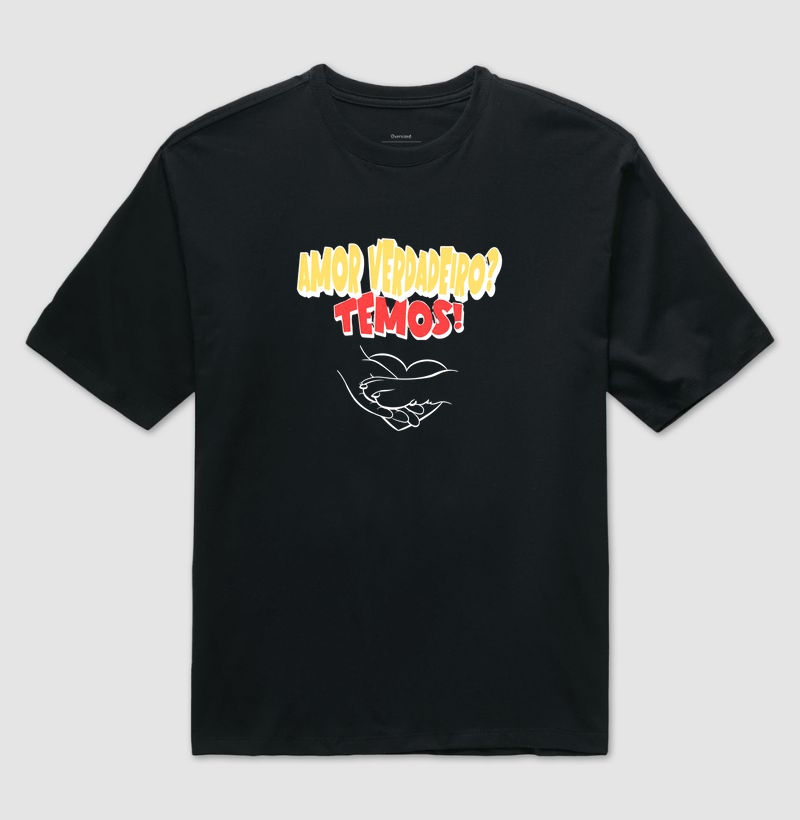 Camiseta Oversized Amor Verdadeiro