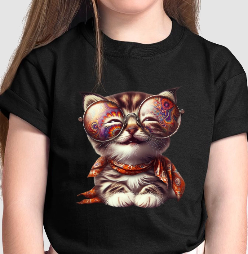 Gatinho Hippie sem fundo