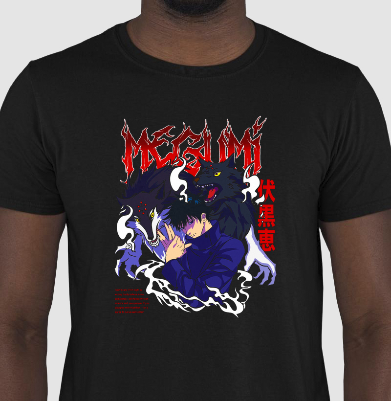 Camiseta Megumi Fushiguro – Edição Shadow Summoner