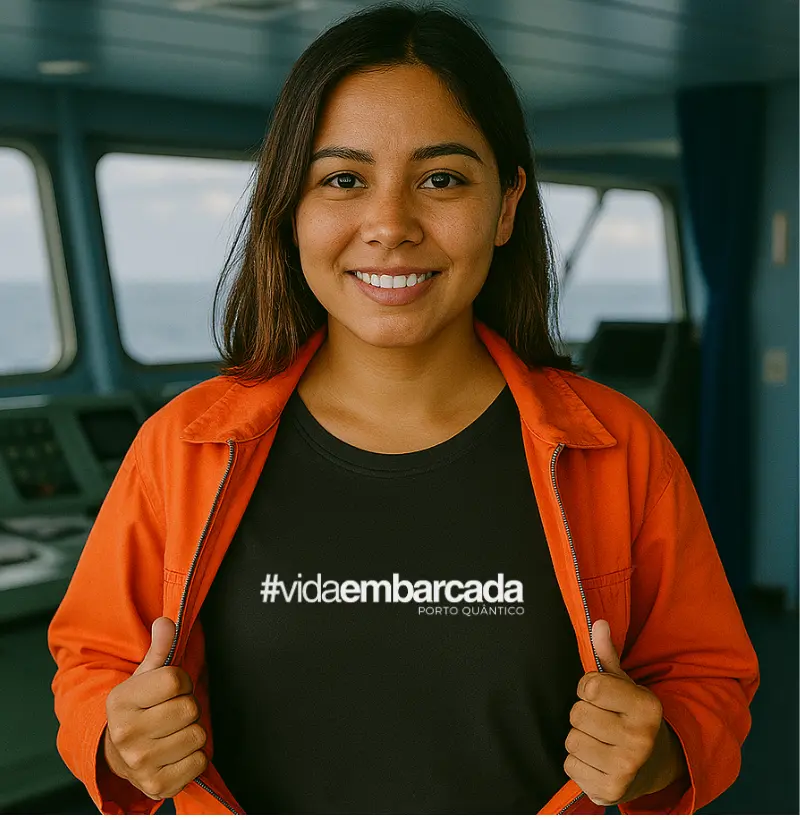 Camiseta Feminina 100% Algodão - #vidaembarcada