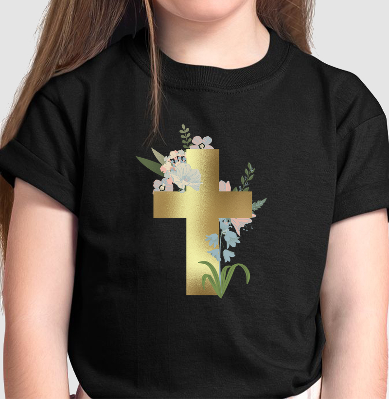 Camiseta Cruz Dourada