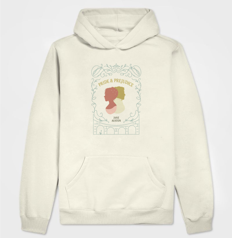 Moleton Hoodie - Orgulho e Preconceito - Jane Austen