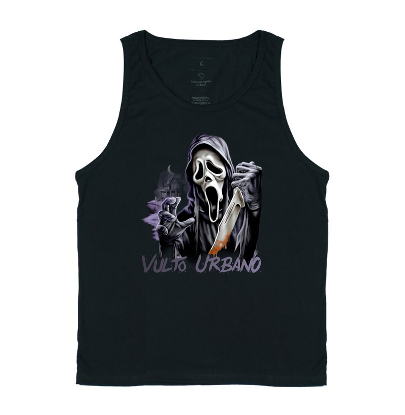 Camiseta de Terror Caveira da Sombra Vulto Urbano
