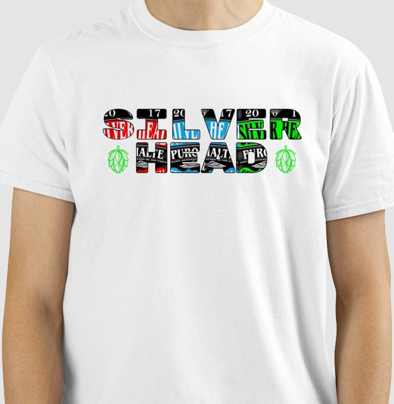 Camiseta Silver Head três primeiros rótulos