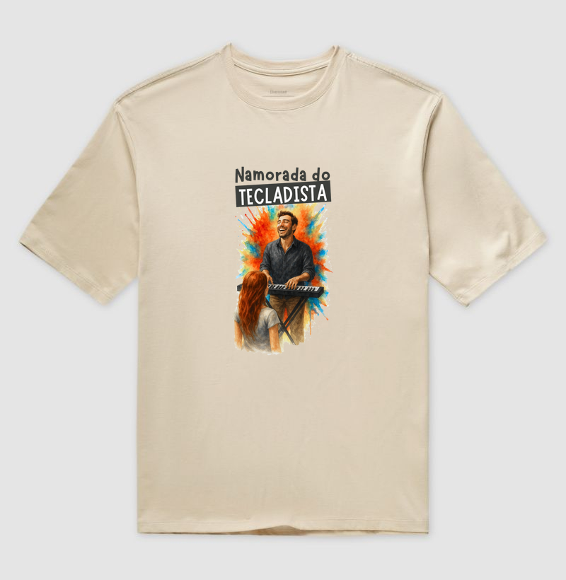 Camiseta Oversized Namorada do Tecladista