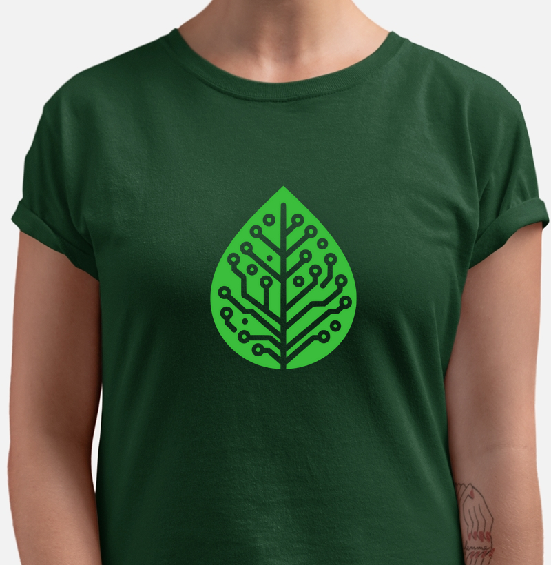 Conexão Verde: Camiseta - Estampa Tech Sustentável