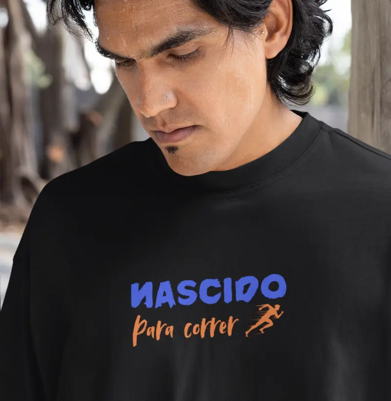 Camiseta Masculina Runner | Nascido para Correr | Paixão pela Corrida | Espírito Maratonista