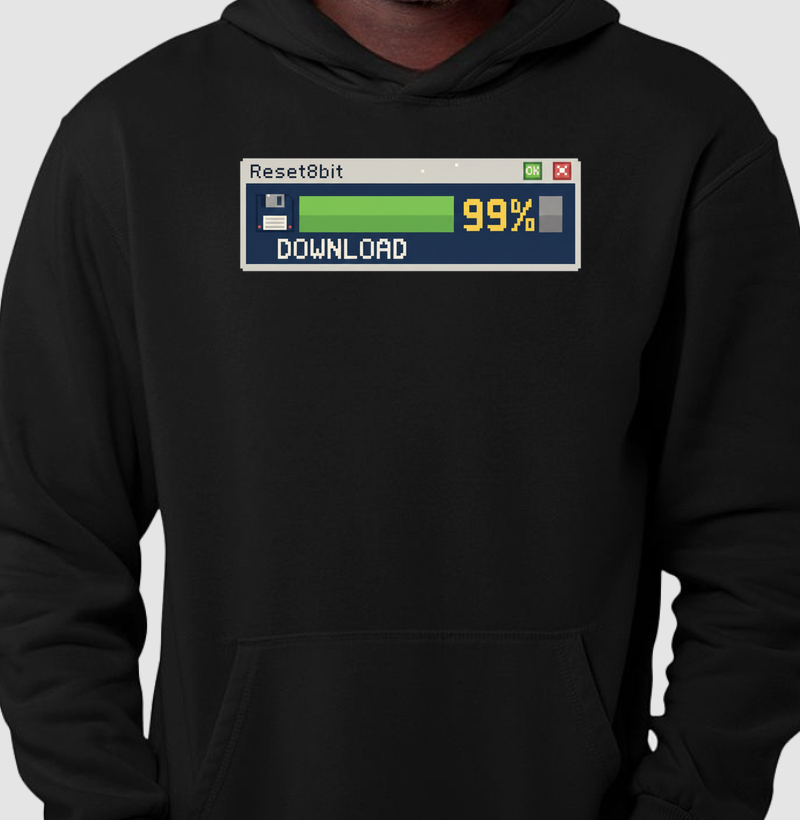 Hoodie Moletom Download-Bit Reset8Bit