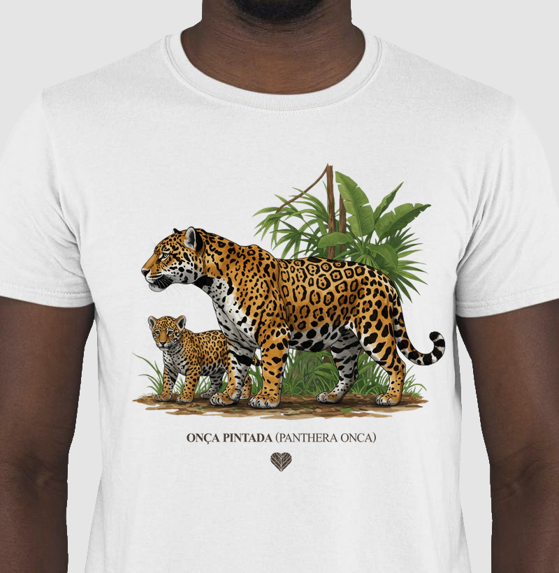 CAMISETA ONÇA-PINTADA DE PERFIL