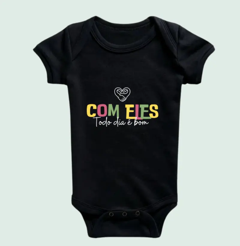 Body Infantil Família Com eles