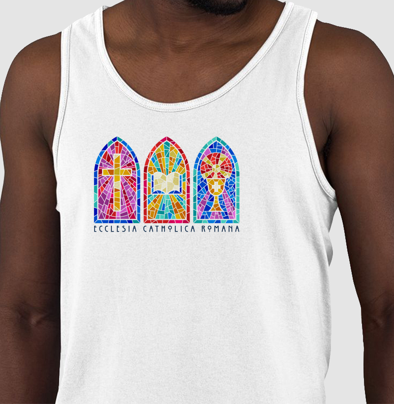 Estampa Vitrôs Católicos Branca Masc.