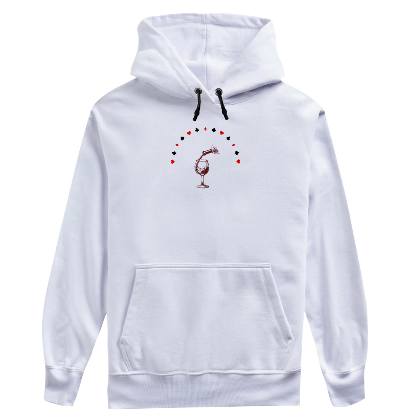 Meio Círculo de Cartas e Vinho