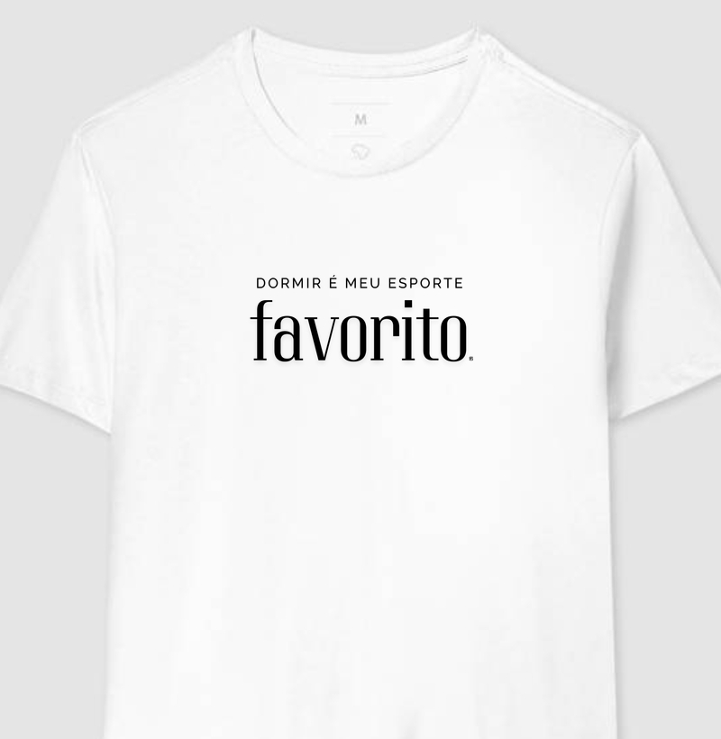 Camiseta Dormir é meu esporte favorito Minimalista