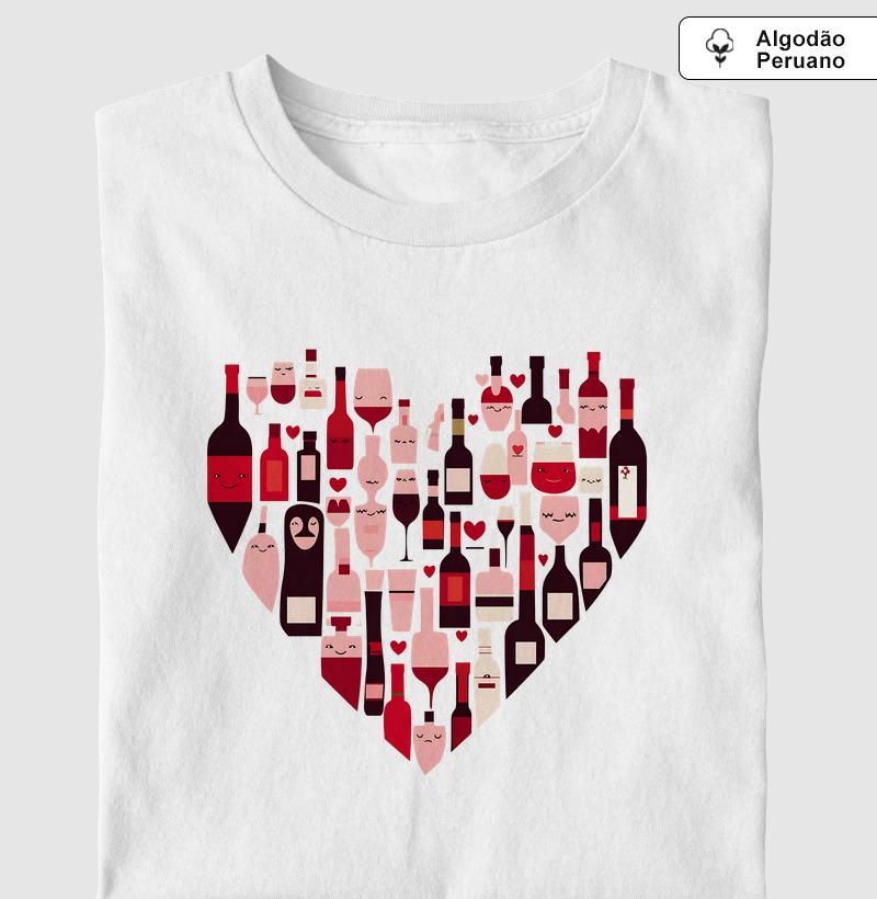 Camiseta Coração Vinifero