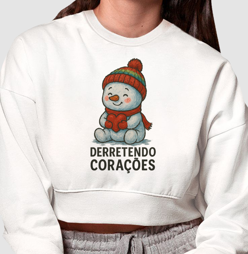 Cropped Moletom - Derretendo Corações
