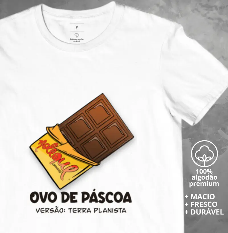Camiseta Ovo de Páscoa Terraplanista