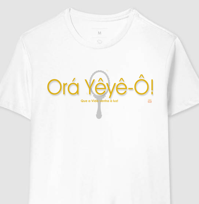 Camiseta Orá Yêyê-Ô! Branca - Oxum