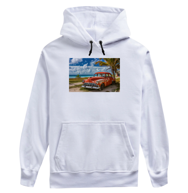 Carro na Praia em Cuba