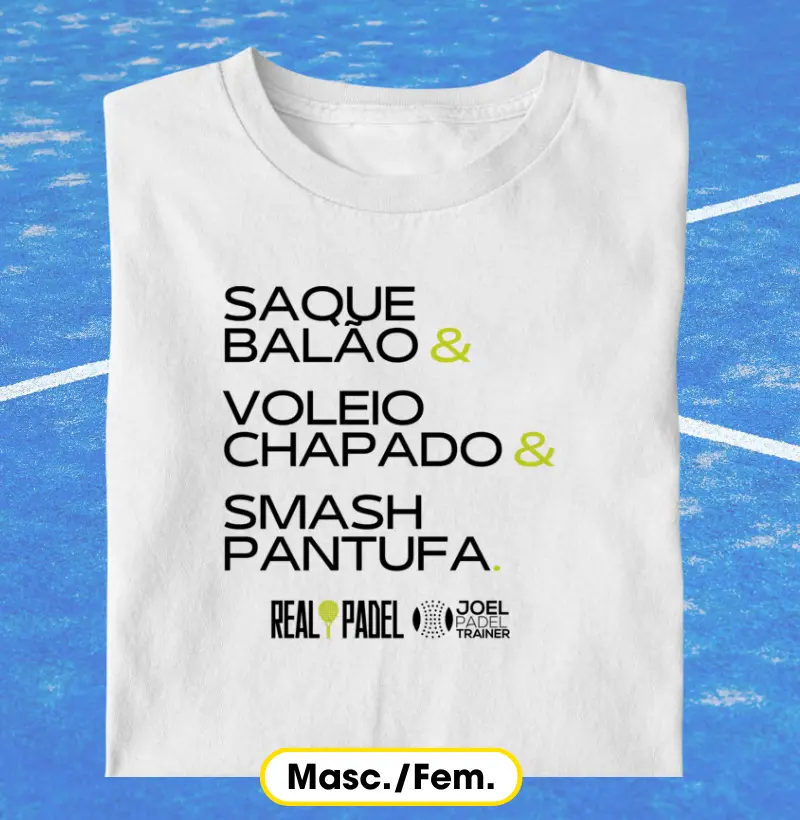 Saque, voleio e smash.