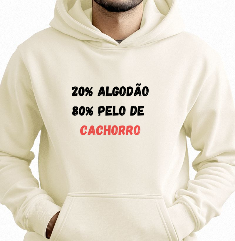 Moletom hoodie 20% algodao