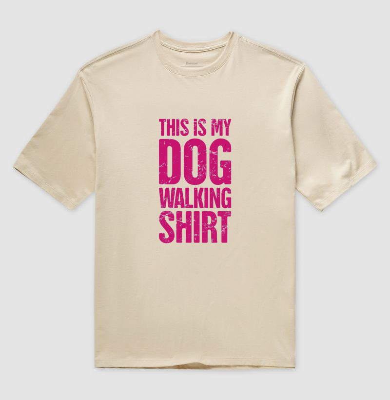 Camiseta de caminhar com o cachorro