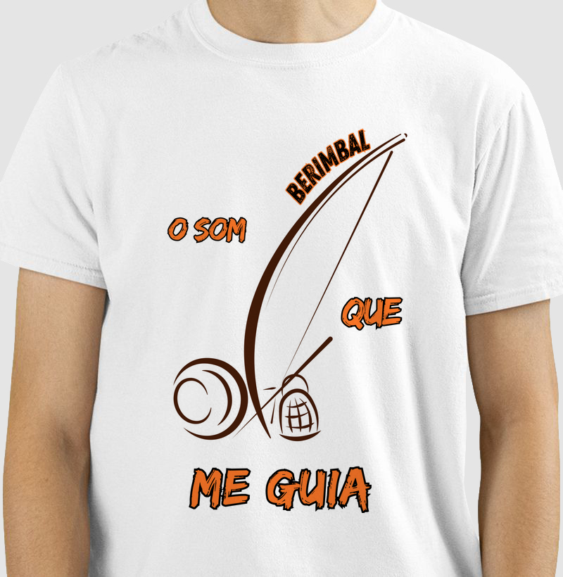 Camiseta pra capoeira Berimbal o Som que me guia 100% Algodão