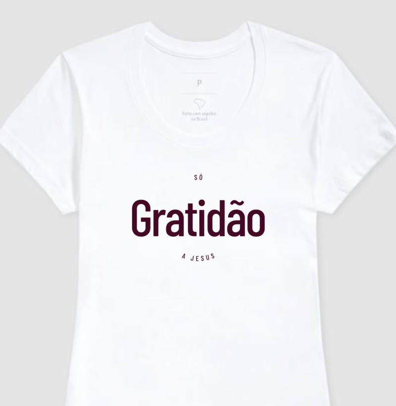 Camiseta Feminina Gratidão a Jesus