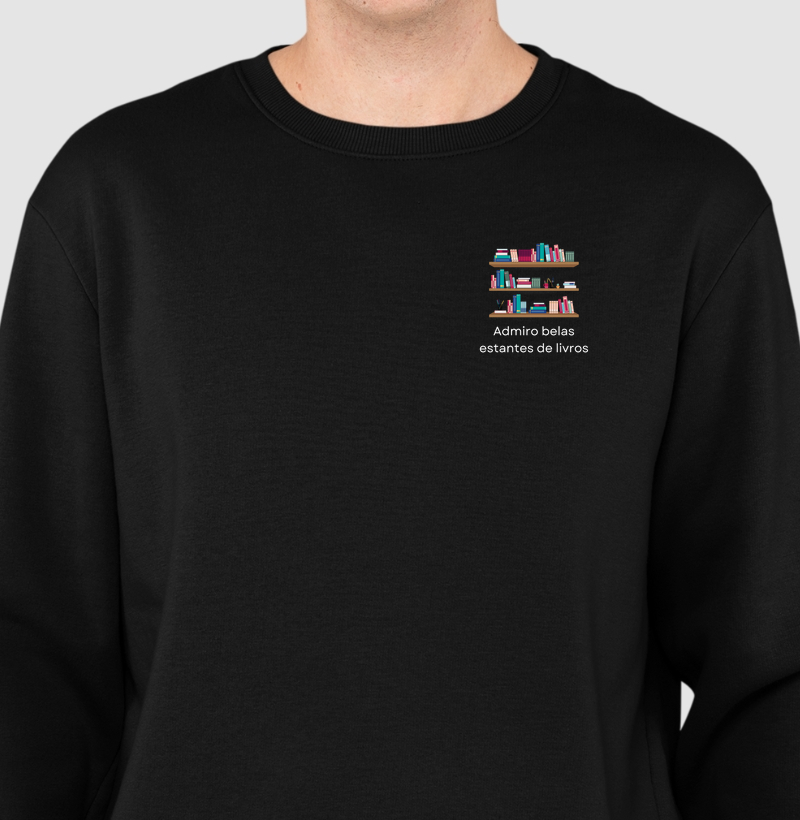 Camiseta | Admiro belas estantes de livros