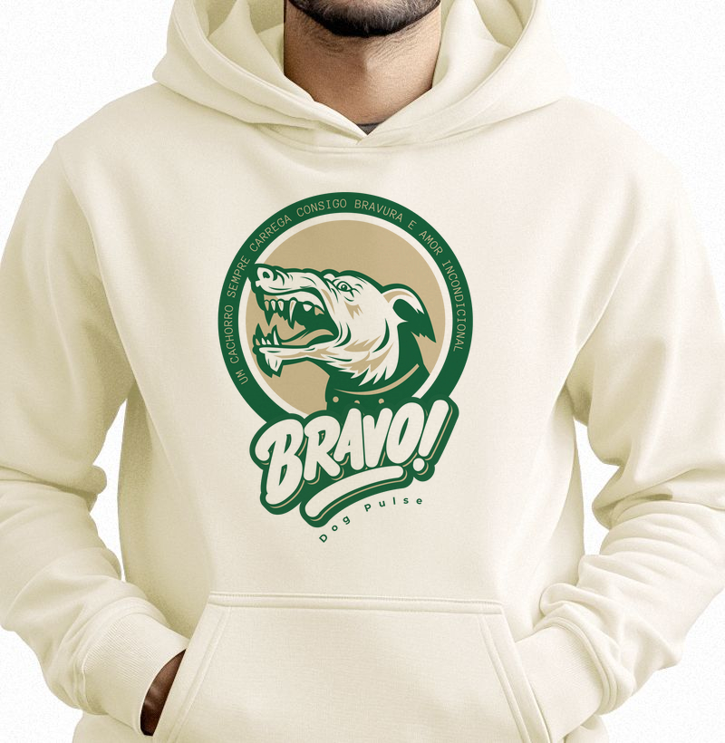 Hoodie Moletom Dog Pulse - Bravo Green