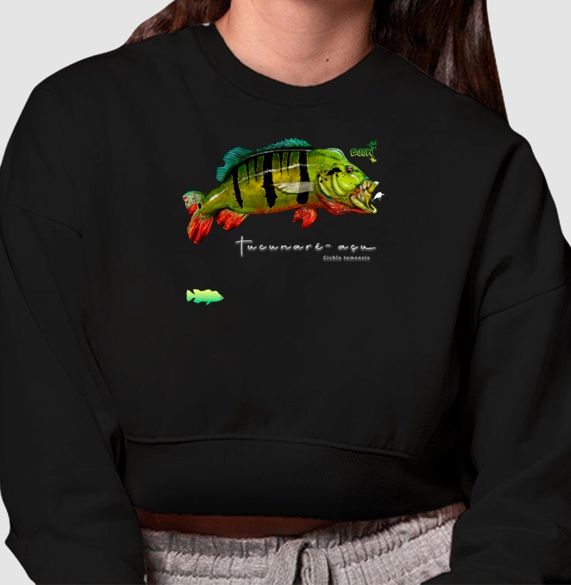 MOLETOM CROPPED Tucunaré açu 