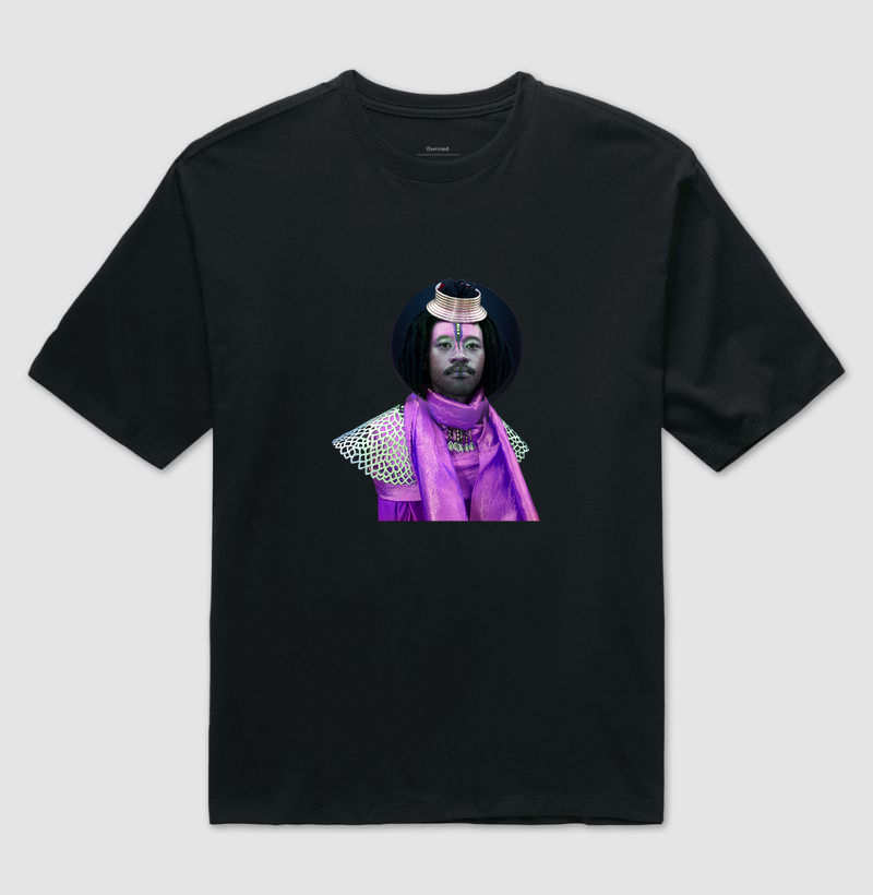 Camiseta Original Afrofuturista Argola Cabeça
