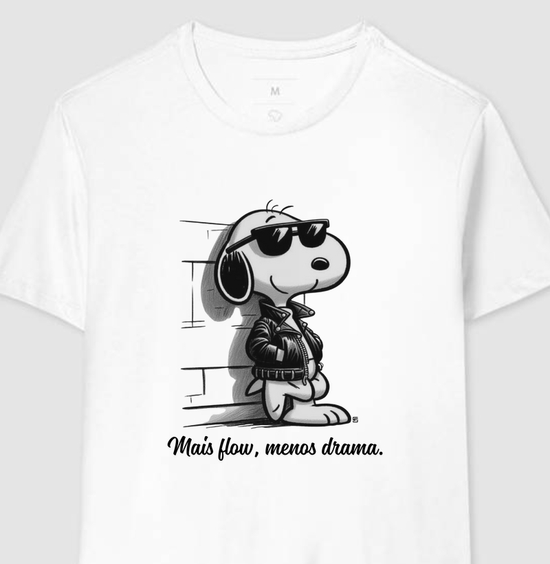 Camiseta Snoopy Mais flow, menos drama