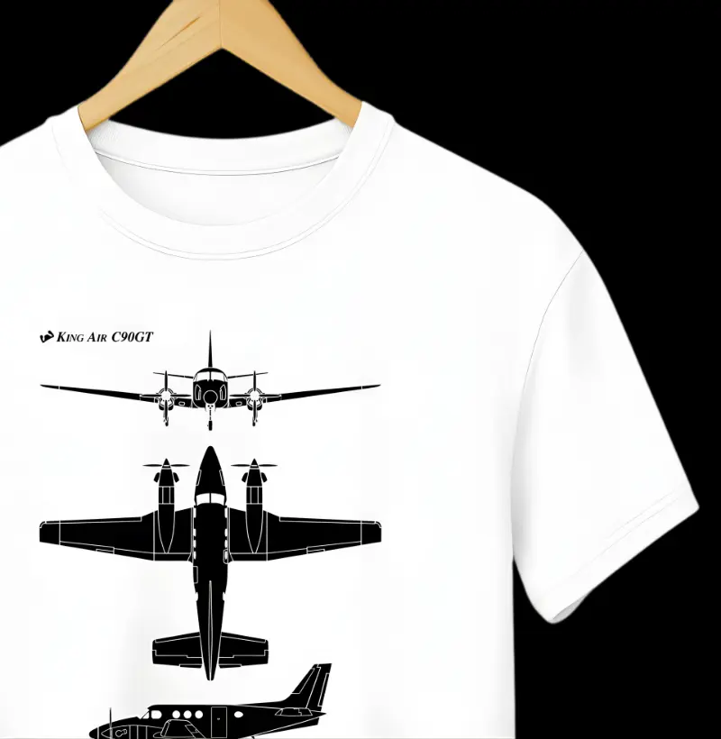 King Air C90GT - Black & White
