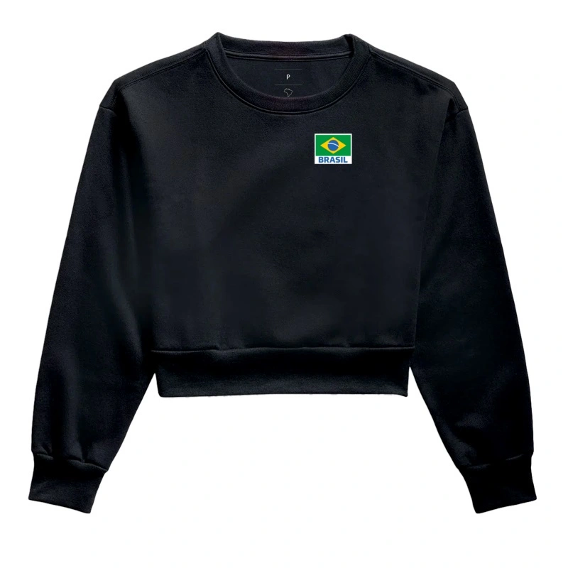 Moletom Cropped Voleibol Brasil