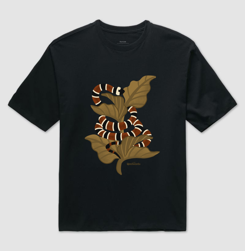 Camiseta Oversized - Cobra coral
