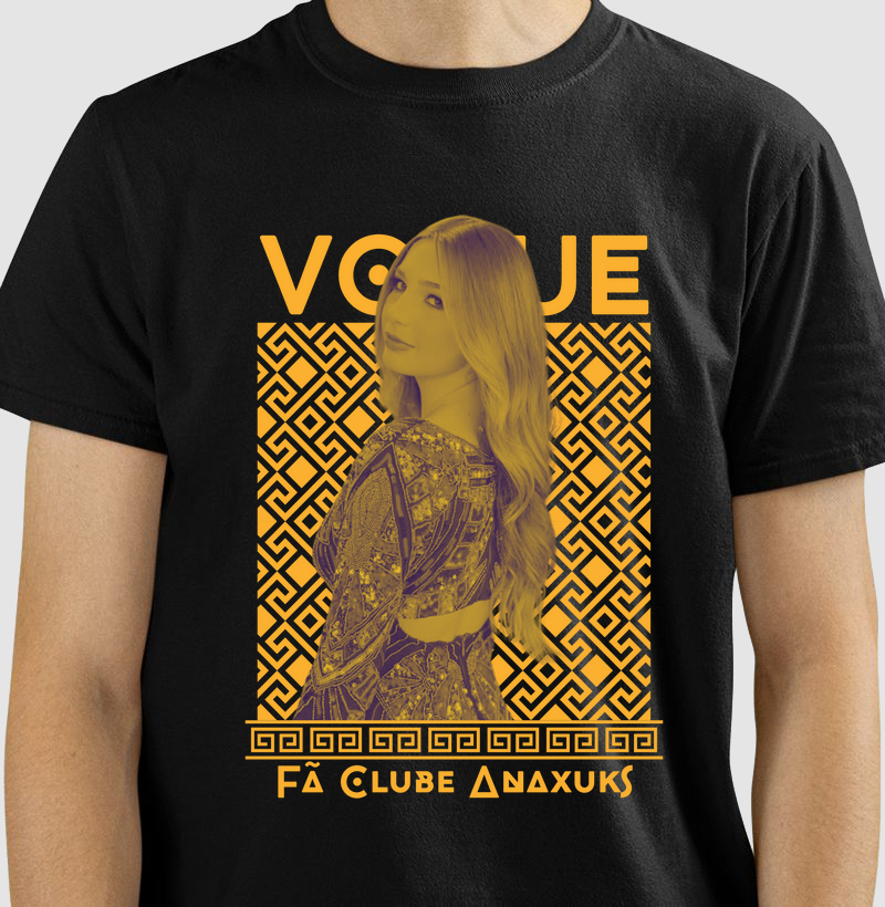 ANAXUKS. T-SHIRT Black Rom - Coleção CLUBES VITCIG