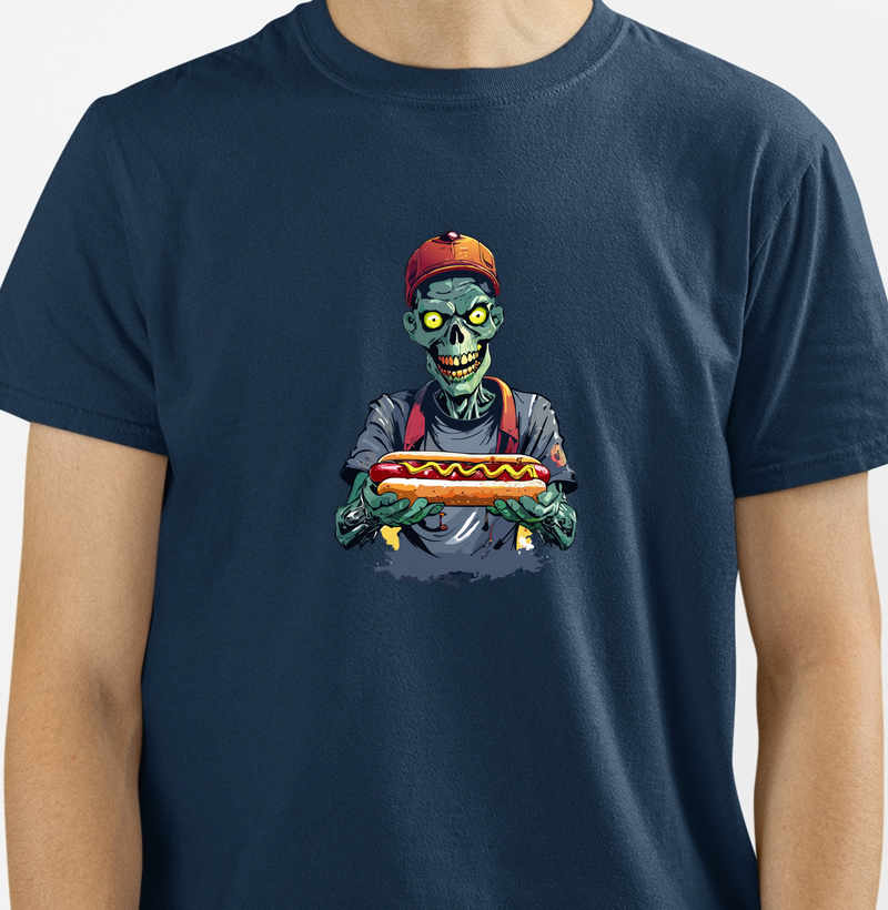 Camiseta hot dog zumbi