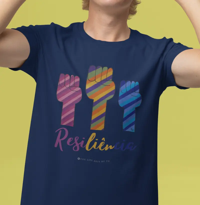 Camiseta Adulto Resiliência Colors by Johannes Cruzué