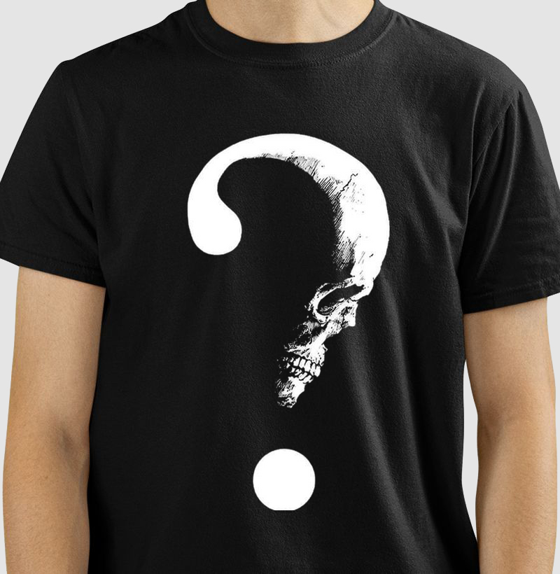 T-SHIRT QUESTION MARK SKULL